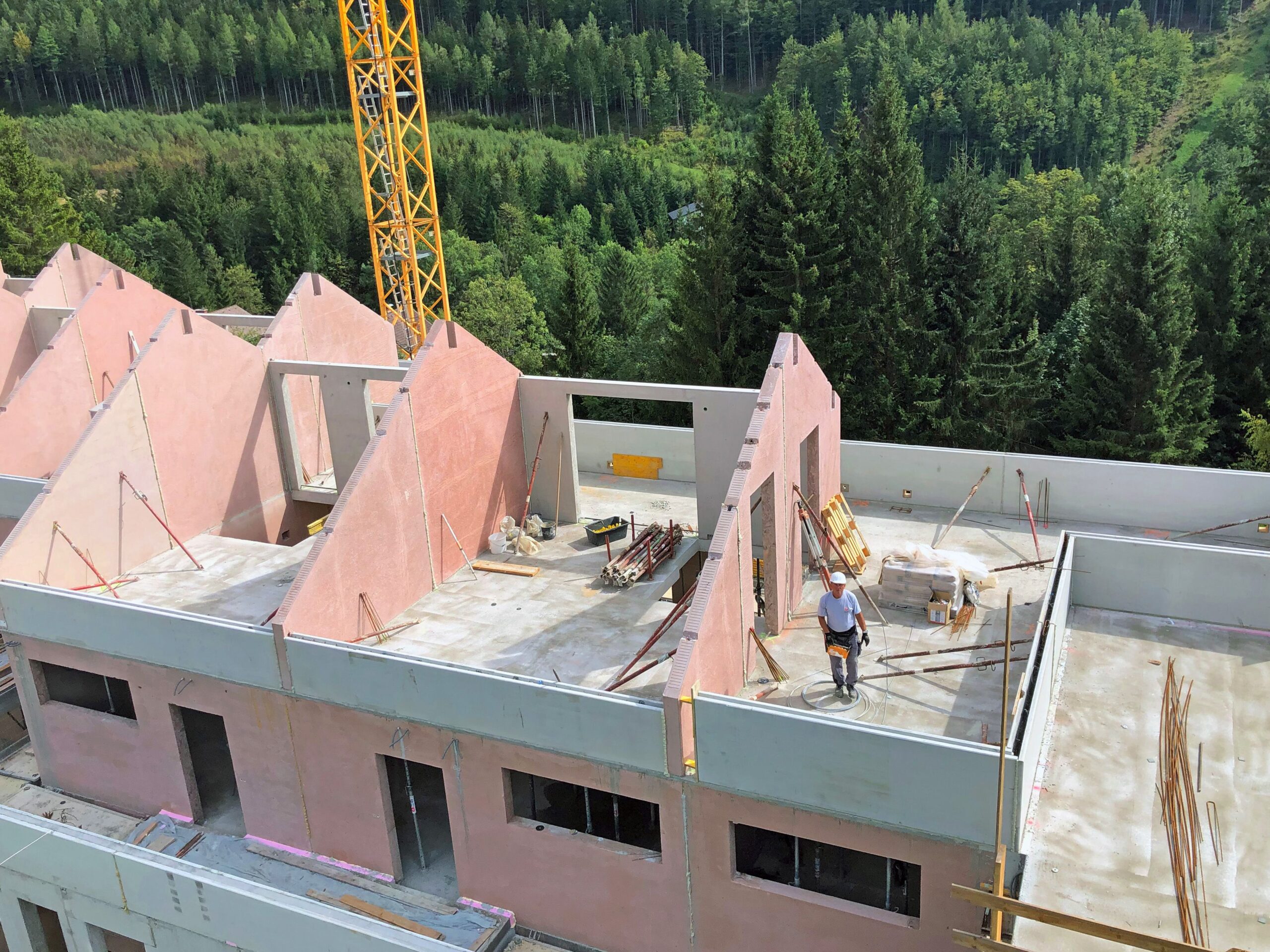 bauarbeiten am obergeschoss