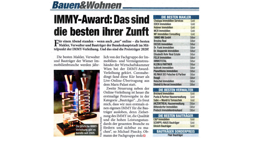 IMMY-Auszeichnung für FLAIR Living
